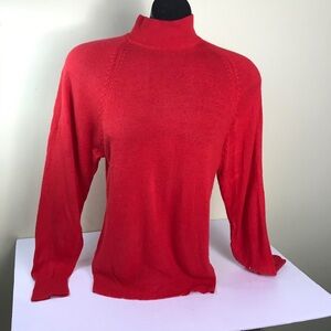 Della Spiga Vintage 90s Cashmere Mock Turtleneck Sweater Cozy Knit Minimalist S